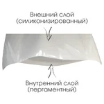 Бумага двухслойная для сыров с белой плесенью 25х25 см (пачка 10 листов), Франция